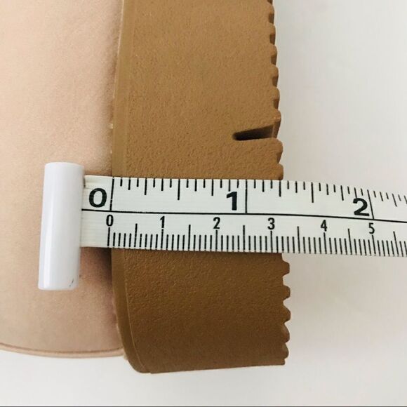 New! JustFab Faux Suede Sherpa Cuff Hiker Lace Up Wedge Winter Boots Booties - Picture 13 of 16